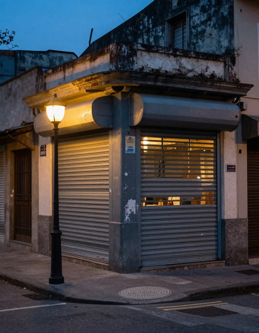 Cuaderno y calculadora sobre el mostrador de un kiosco