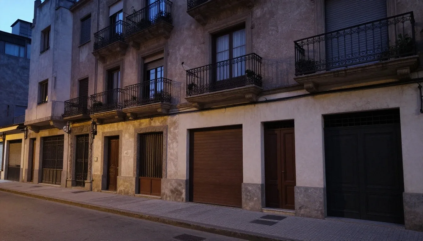 Fachadas de edificios y locales en un barrio de Buenos Aires