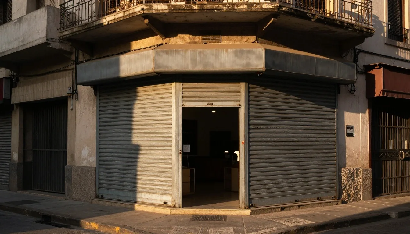 Mostrador de almacén de barrio en Buenos Aires a la tarde
